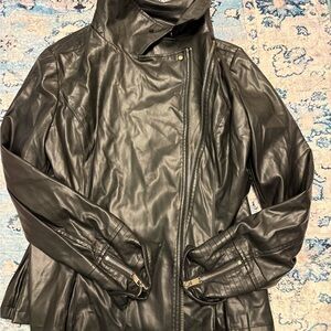 Guess Dark Brown Leather Jacket